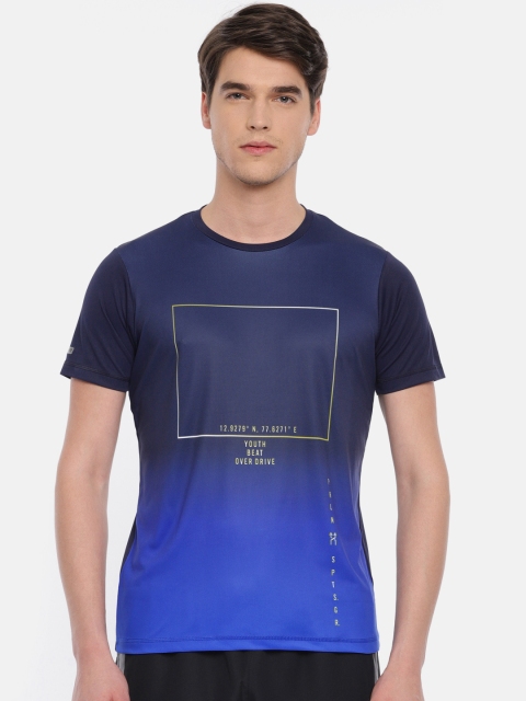 

Proline Active Men Blue Printed Round Neck T-shirt