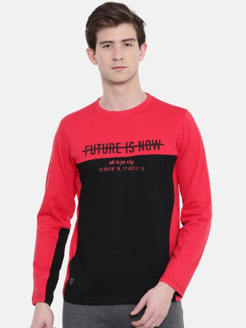 

Proline Active Men Red & Black Colourblocked T-shirt
