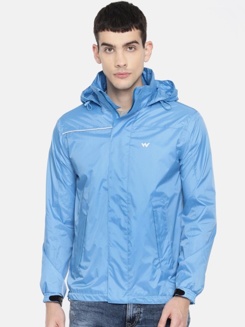

Wildcraft Unisex Blue Hooded Waterproof Checked Rain Jacket