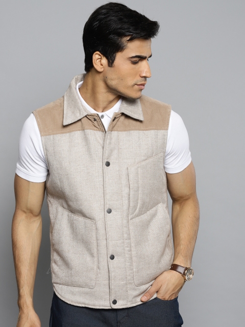 

Blackberrys Men Beige Colourblocked Tailored Jacket