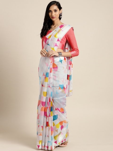 

Saree mall Grey Printed Silk Cotton Saree