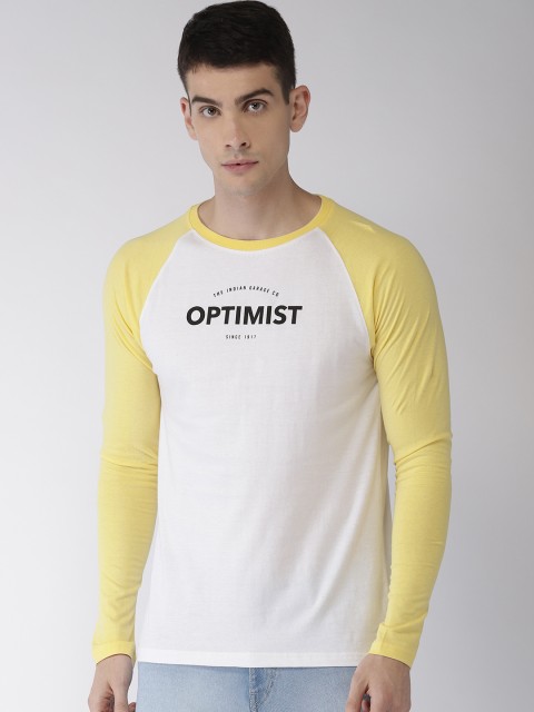 

The Indian Garage Co Men White Printed Round Neck T-shirt