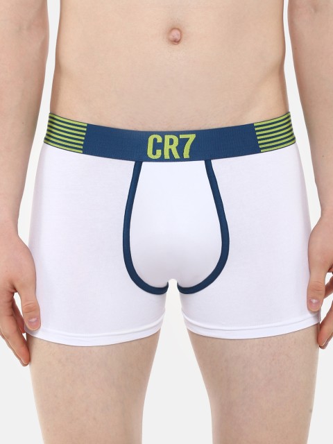 

CR7 Cristiano Ronaldo Men White Solid Trunks 8302-49-44