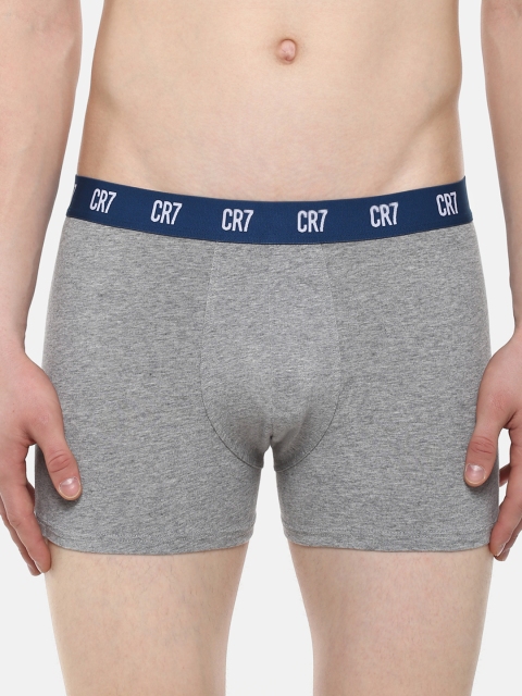 

CR7 Cristiano Ronaldo Men Grey Melange Solid Trunks 8100-49-22