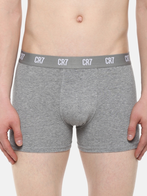 

CR7 Cristiano Ronaldo Men Grey Melange Solid Trunks 8100-49-31