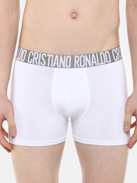 CR7 Cristiano Ronaldo Men White Solid Trunks 8302-49-40