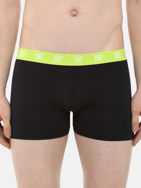

CR7 Cristiano Ronaldo Men Black Solid Trunks 8100-49-24