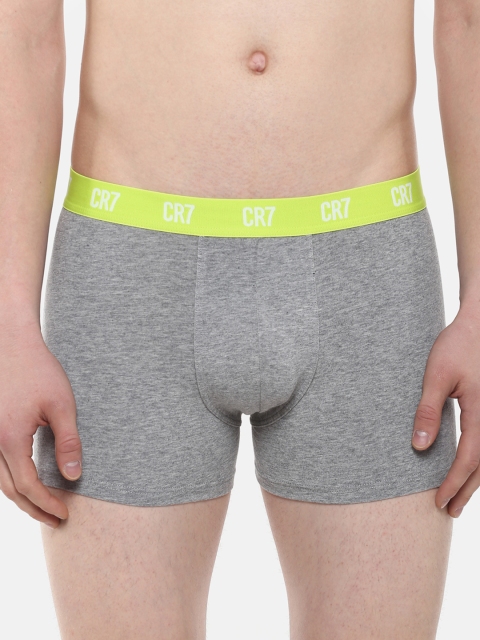 

CR7 Cristiano Ronaldo Men Grey Melange Solid Trunks 8100-49-28