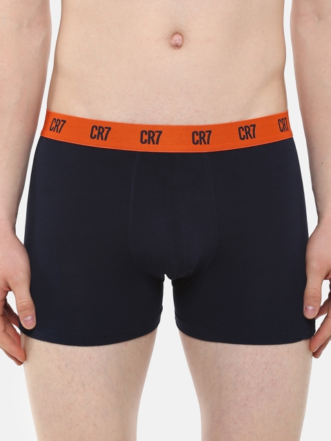 

CR7 Cristiano Ronaldo Men Navy Blue Solid Trunks 8100-49-59