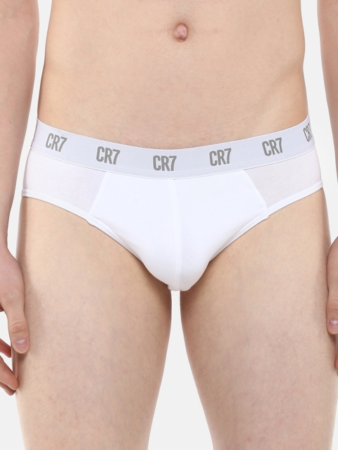 

CR7 Cristiano Ronaldo Men White Solid Briefs 8100-66-47