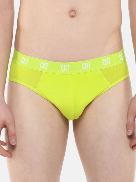 

CR7 Cristiano Ronaldo Men Fluorescent Green Solid Briefs 8100-66-53