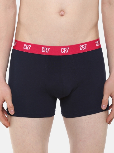 

CR7 Cristiano Ronaldo Men Navy Blue Solid Trunks 8100-49-23