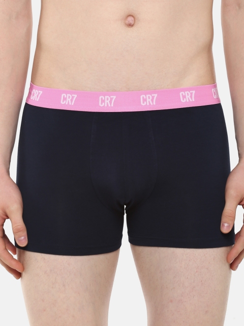 

CR7 Cristiano Ronaldo Men Navy Blue Solid Trunks 8100-49-34