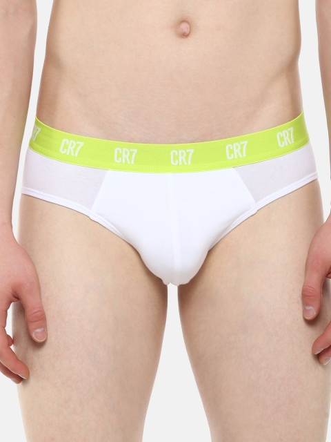 

CR7 Cristiano Ronaldo Men White Solid Briefs 8100-66-50