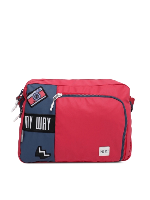 

Wildcraft Unisex Red & Blue Colourblocked Messenger Bag