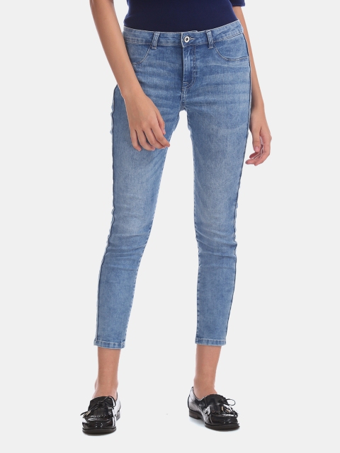 

U.S. Polo Assn. Women Blue Regular Fit Mid-Rise Clean Look Stretchable Jeans