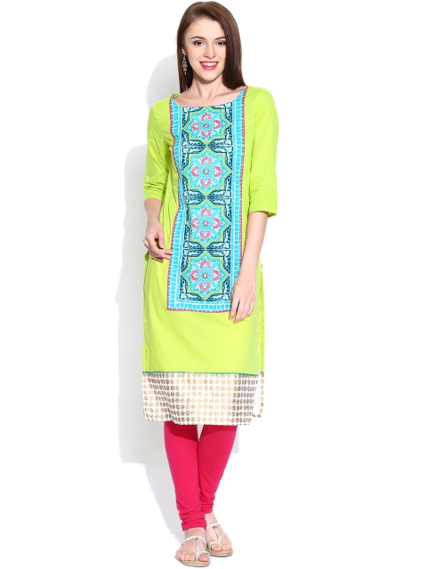 

W Green Printed Kurta