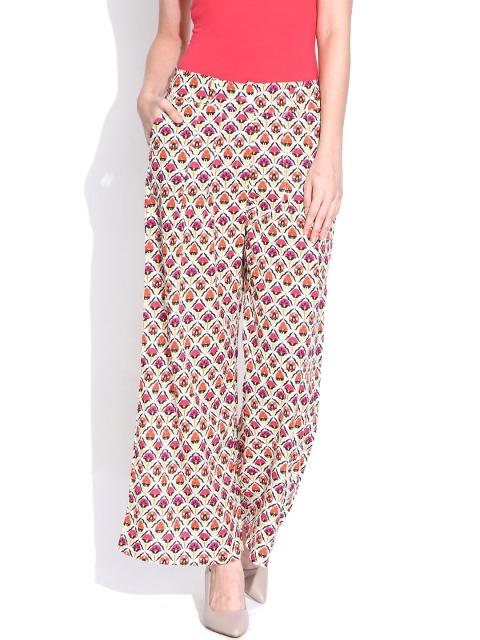 

W Multicoloured Printed Palazzo Trousers, Multi