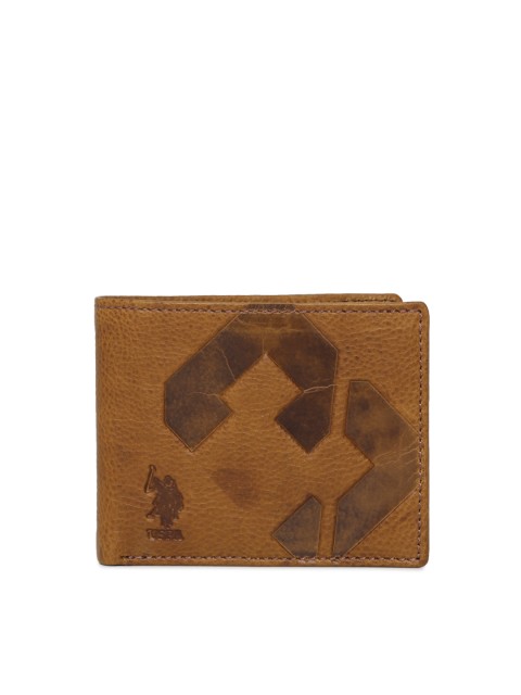 

U.S. Polo Assn. Men Brown Textured Two Fold Wallet