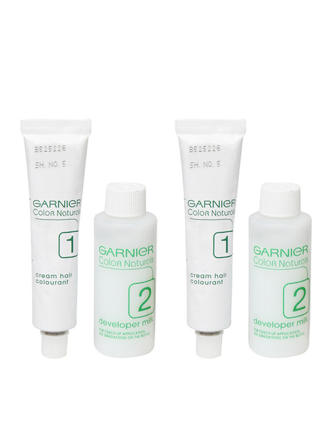 

Garnier 5 Light Brown Set of 2 Color Naturals Cream Nourishing Permanent Hair Colours, White