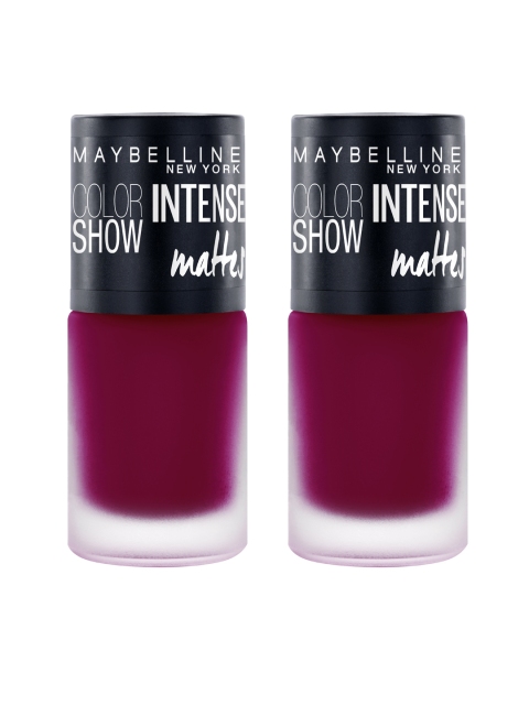 

Maybelline New York M404 Passionate Plum Set of 2 Color Show Intense Matte Nail Paints, Purple