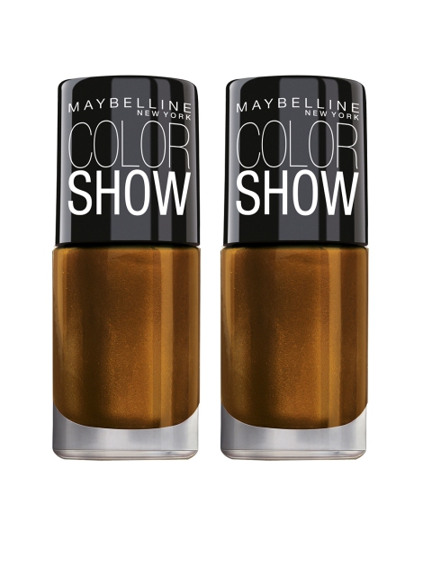 

Maybelline 707 Burnished Gold Set of 2 Color Show Bright Sparks Nail Paints