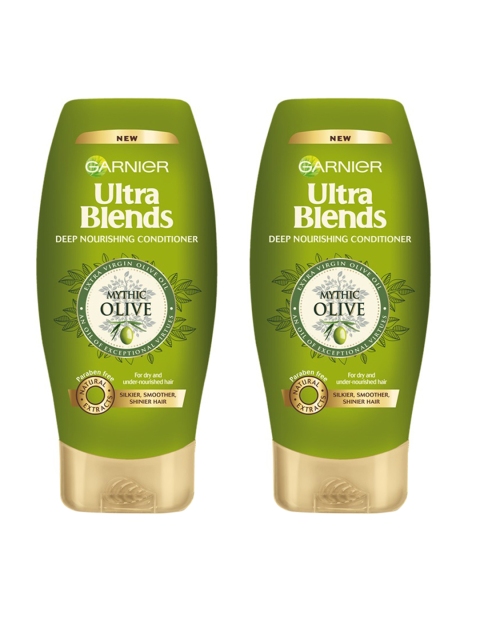 

Garnier Set of 2 Unisex Ultra Blends Mythic Olive Conditioners, Green