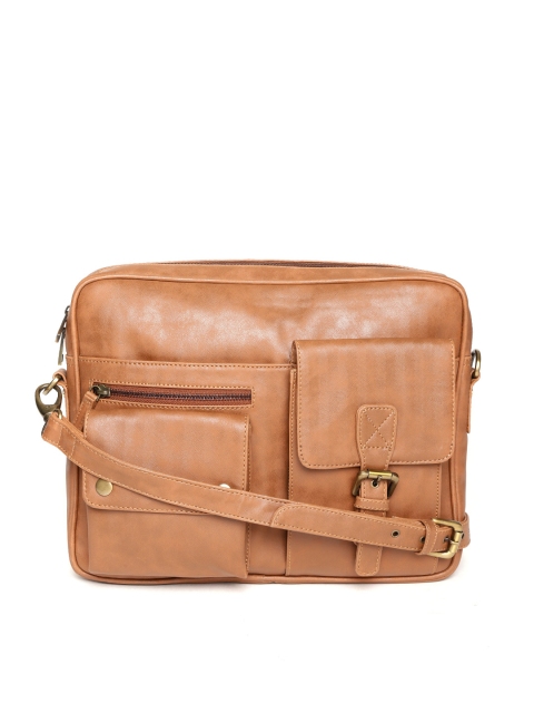 

Gauge Machine Unisex Tan Brown Solid Handcrafted Messenger Bag