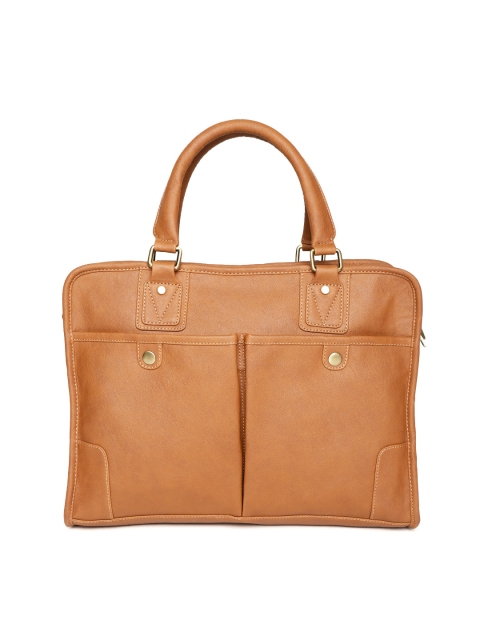 

Gauge Machine Unisex Tan Brown Solid Handcrafted Laptop Bag