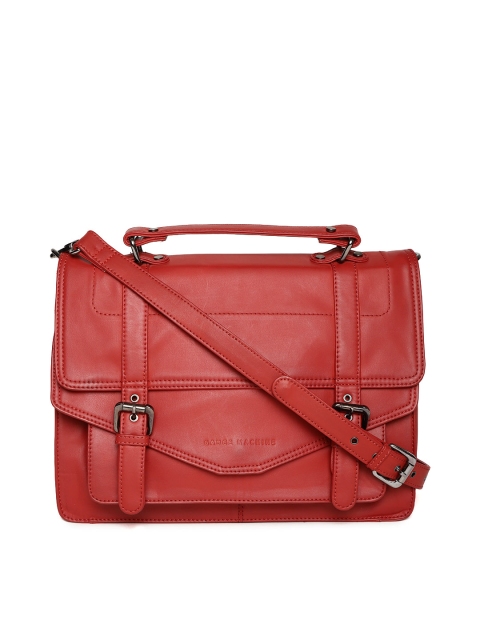

Gauge Machine Unisex Red Handcrafted Solid Messenger Bag