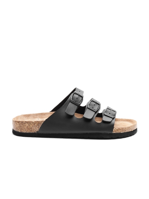 

Carlton London Men Black Comfort Sandals