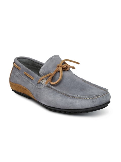 

Ruosh Casual Men Grey Leather Driving Shoes