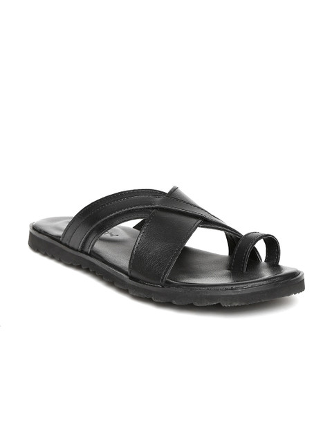 

Ruosh Casual Men Black Leather Sandals