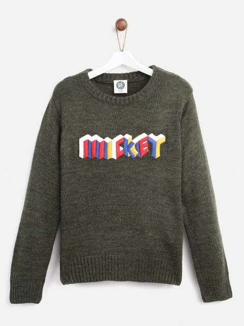 

YK Disney Boys Charcoal Grey Solid Sweater