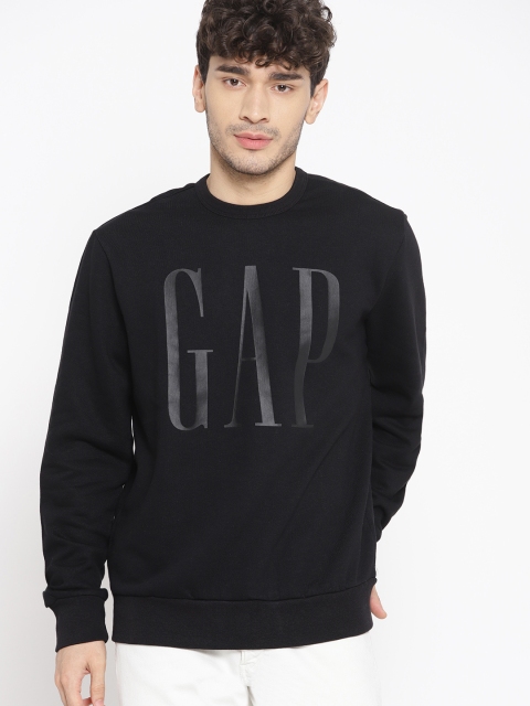 

GAP Men's Logo Fleece Crewneck Sweatshirt, Black