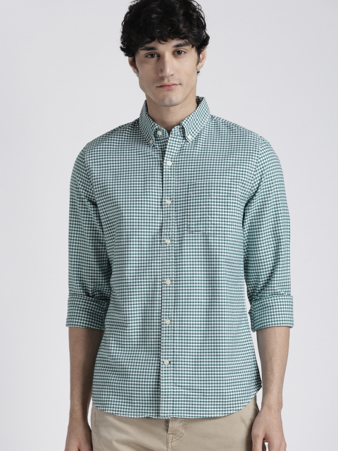 

GAP Men's Lived-In Stretch Oxford Shirt, Green