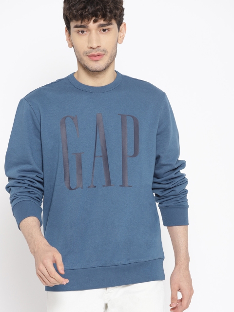 

GAP Men's Logo Fleece Crewneck Sweatshirt, Blue