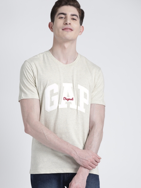 

GAP Men's Logo Crewneck T-Shirt, Grey melange