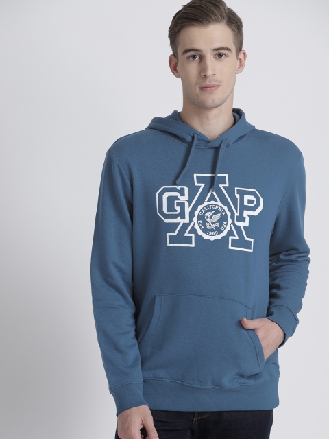

Gap Men's Logo Seal Pullover Hoodie, Blue
