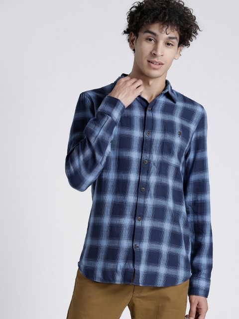 

GAP Men's Long Sleeve Cotton Shirt in Slim Fit, Blue