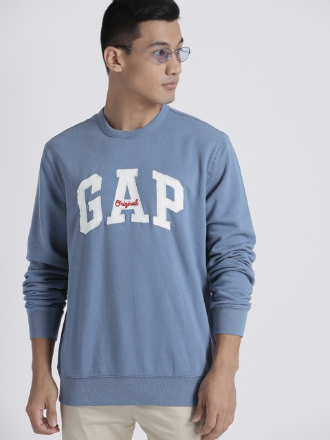

GAP Men's Original Logo Crewneck Sweatshirt, Blue