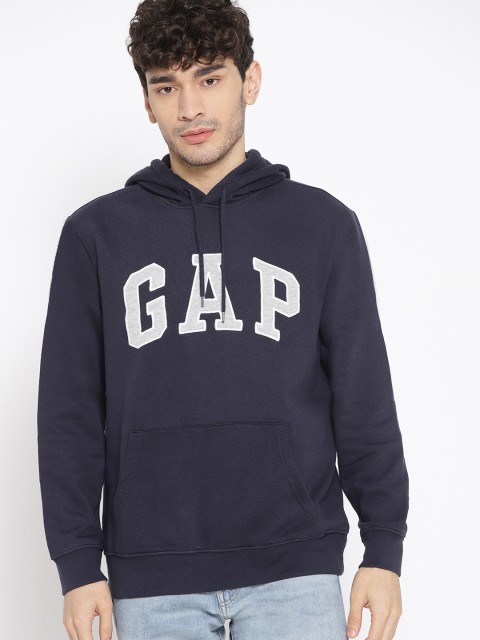 

GAP Men's Logo Fleece Hoodie, Navy blue