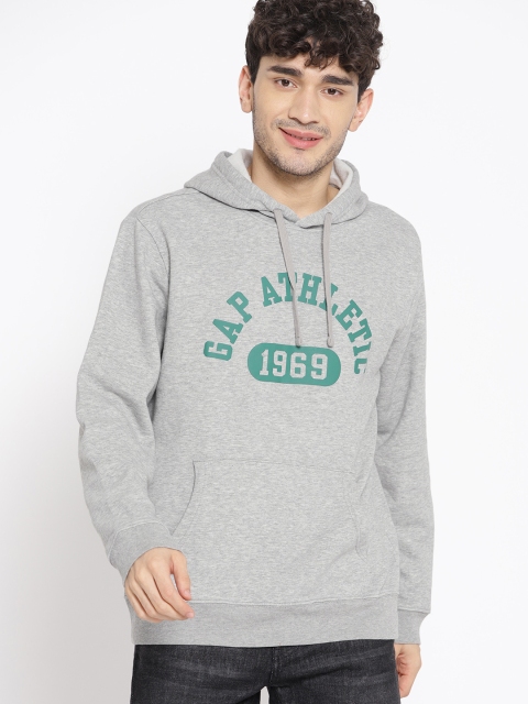 

GAP Men's Logo Pullover Hoodie, Grey melange