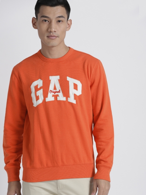 

GAP Men's Original Logo Crewneck Sweatshirt, Orange