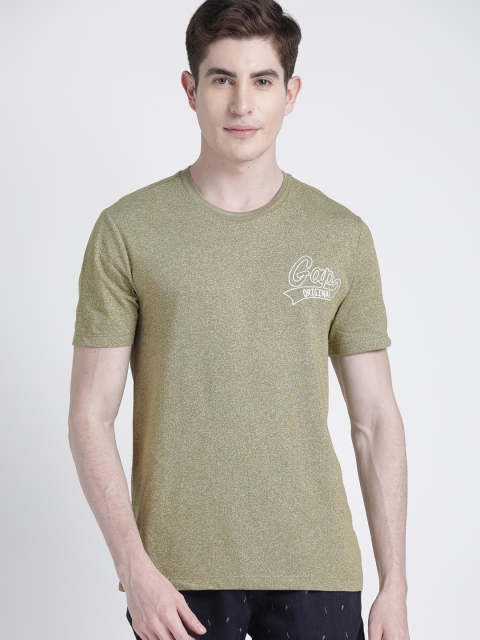 

GAP Men's Logo Crewneck Pure Cotton T-shirt, Olive
