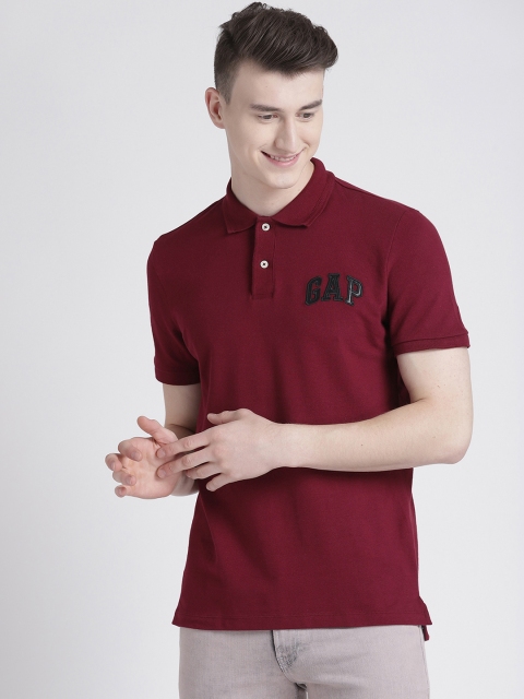 

GAP Men's Short Sleeve Polo Shirt, Maroon