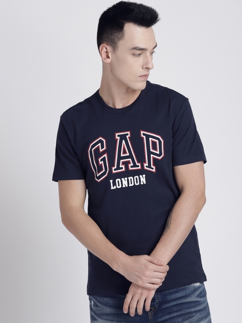 

GAP Men's Logo Crew Neck T-Shirt, Navy blue