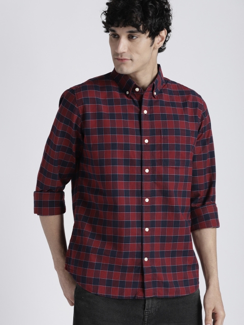 

GAP Men's Lived-In Stretch Oxford Shirt, Maroon