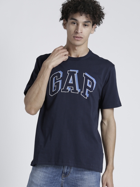 

GAP Men's Logo Crewneck T-Shirt, Navy blue