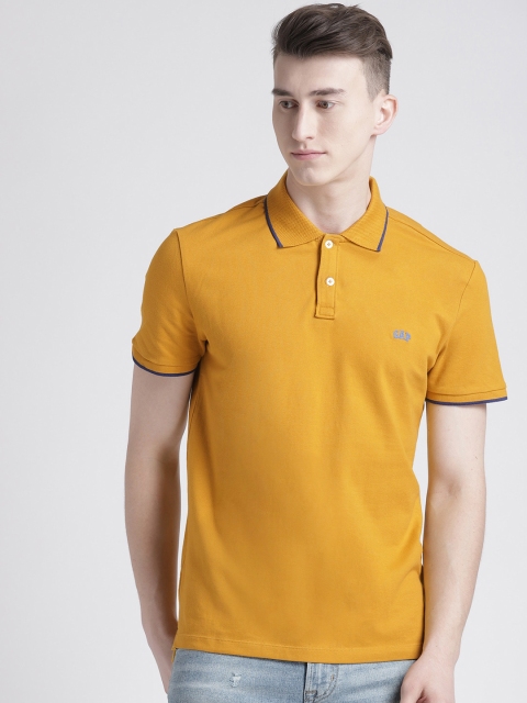 

GAP Men's Logo Short Sleeve Polo Shirt, Mustard
